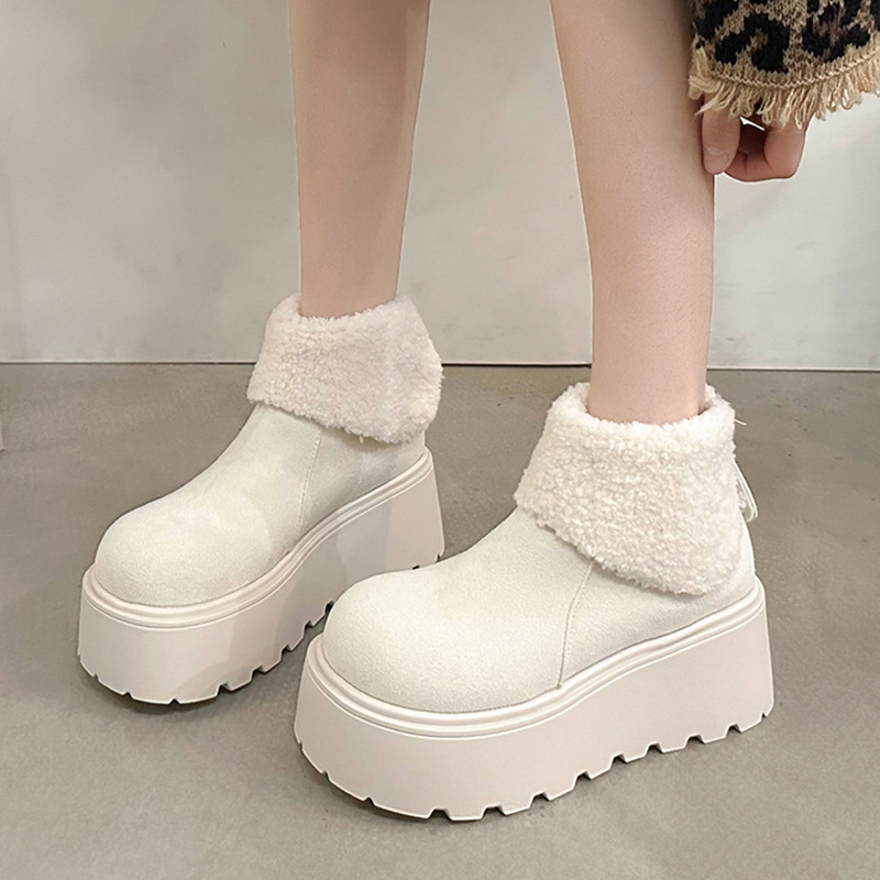new Free delivery designer woman cotton boots Snow boots with plush fashionable and comfortable simple and warm boots