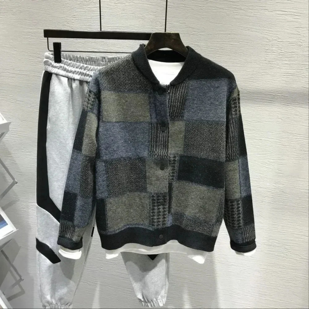Grunge Autumnr and Winter Knit Cardigan Man High Quality Sweater for Men Clothing Deals Korean Style Open Y2k Coats 250819