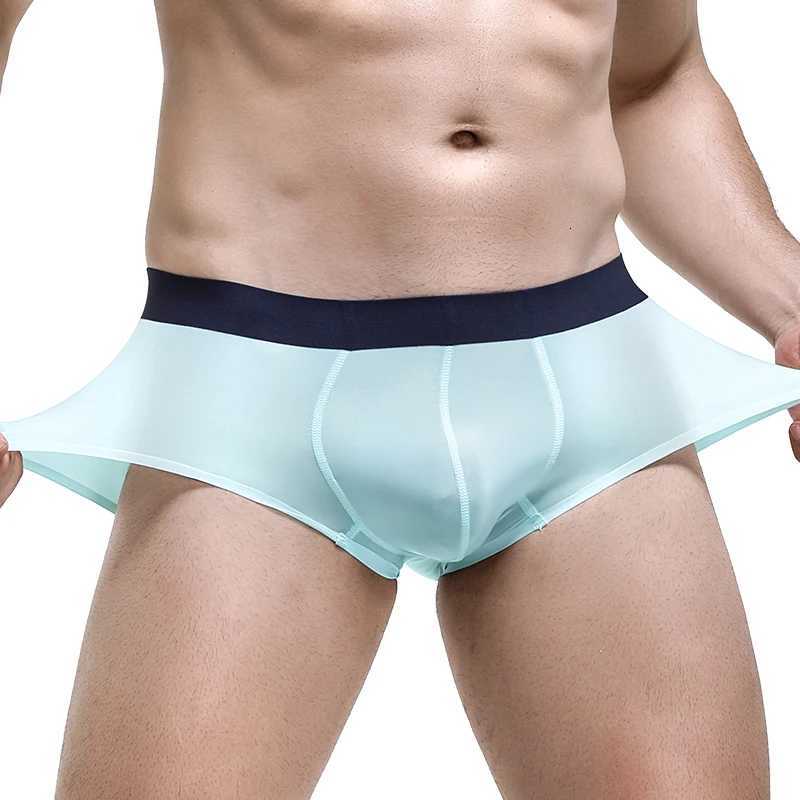 Mens Underwear Mens Charm Summer Ultra-Thin Style New Ice Silk Seamless Flat Pants Mens Transparent W250819