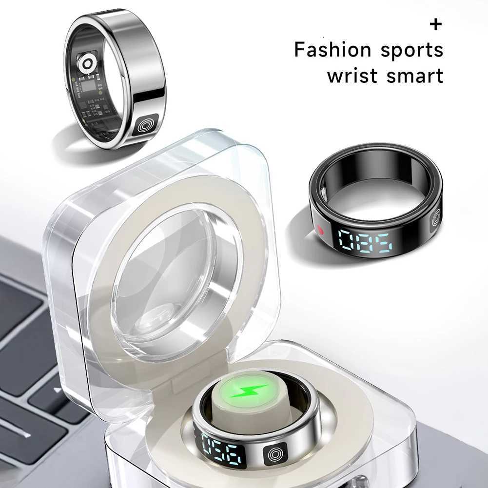 18mah RS08 Smart Ring Health Fitness Rings 5ATM Waterproof Bluetooth 5.1 Heart Rate Sleep Monitoring for Android/IOS for Men W250819