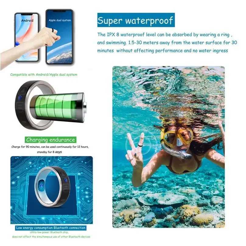 Smart Short Video Ring Remote Selfite E-book Reading Video Recording Page Turning for IOS Andriod Mobile Phone Screen Scraper W250819