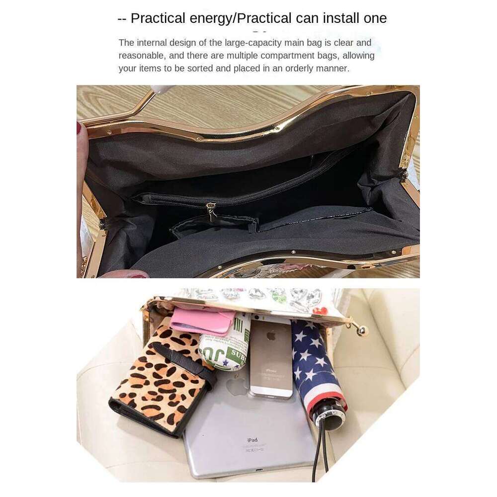 Genuine Leather Dias Women Handbags New Fashion Lady Tote Bag Colorful Crystals Chain Shoulder Messenger Bags