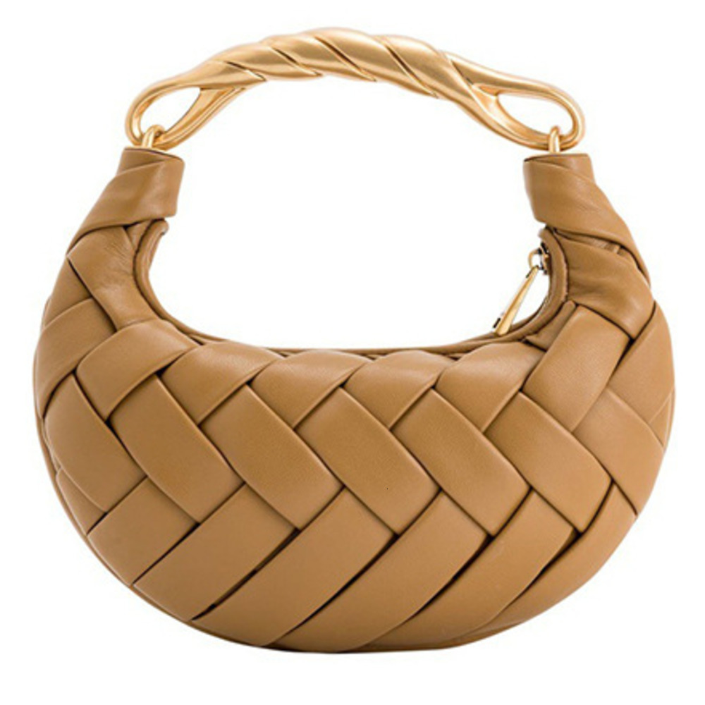 Niche Handheld Woven Birds Nest Bag Texture Handheld Crescent Bag Shoulder Bag 250819