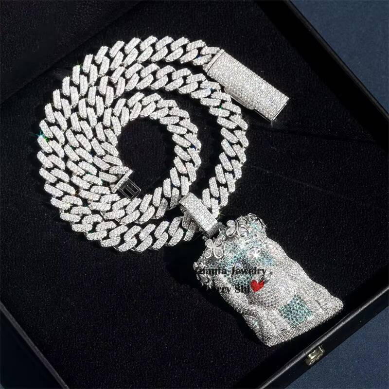 925 Silver Custom Pendant 18K Gold-plated Charm Pendant Personalized Iced Out Moissanite Jesus Pendant