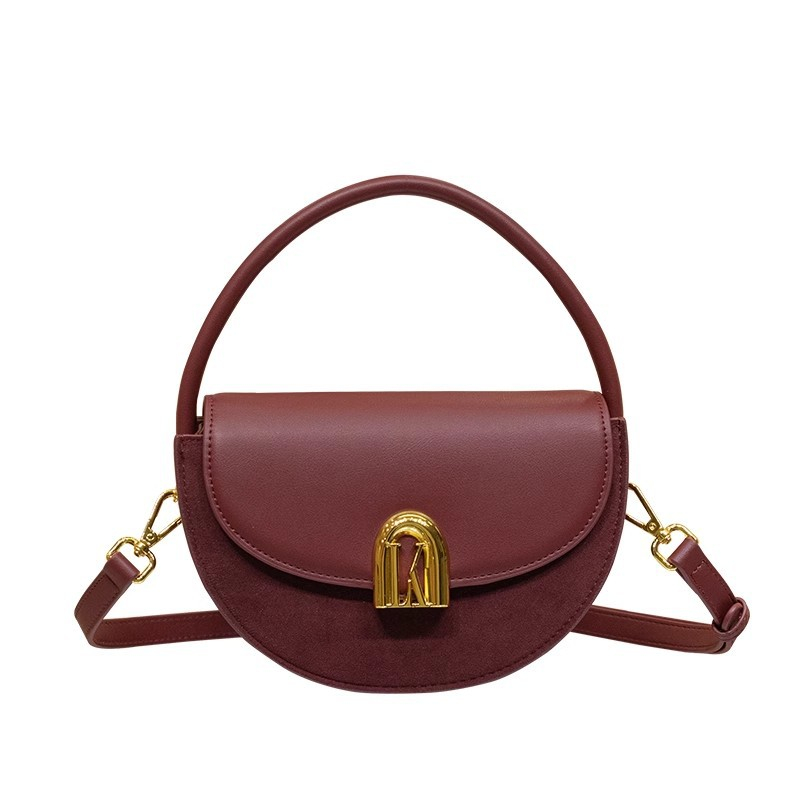 LORDLY KNACK Genuine Leather Saddle Bag Lightweight Designer Handbag for Women - Simple, Versatile Casual Fashion Tote XJ260206