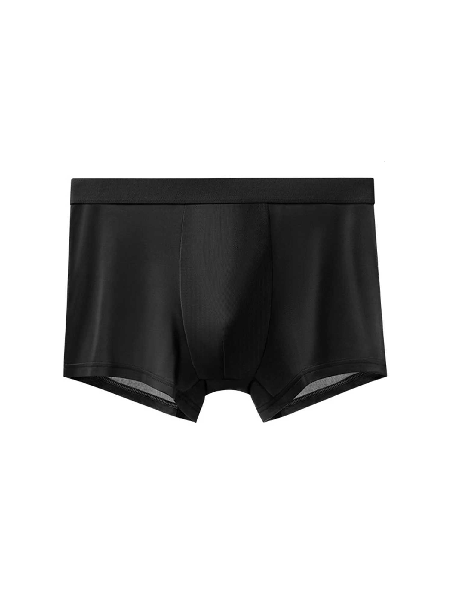 4pcs Mens Underwear Ice Silk Boxer Shorts Men Underpants Cool Breathable Sexy Thin Panties U Convex Lingerie Wholesale Lots W250819