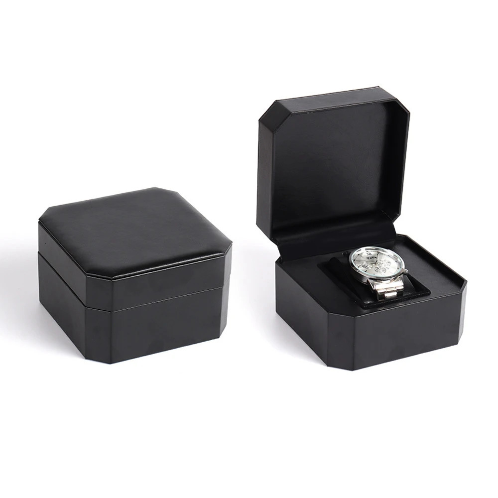 PU Leather Watch Storage Box Single Watch Display Case Wristwatch Holder Travel Jewelry Watch Organizer with Pillow for Men Gift 250819