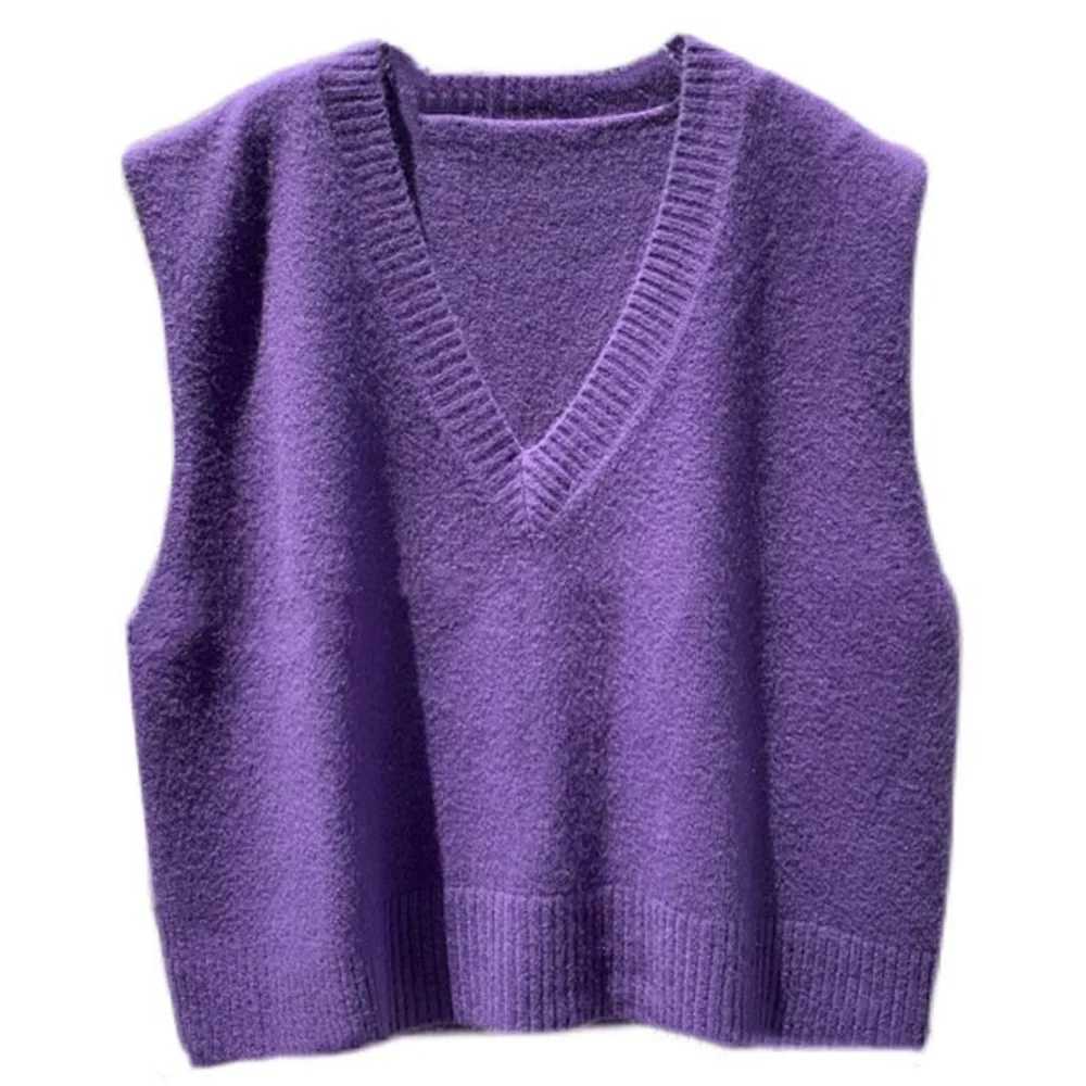 2025 New Sweater Vests Women Knitwear All-match V-neck Preppy New Fashion Style Ele Fes Clothes Womens Clothing XJ250819