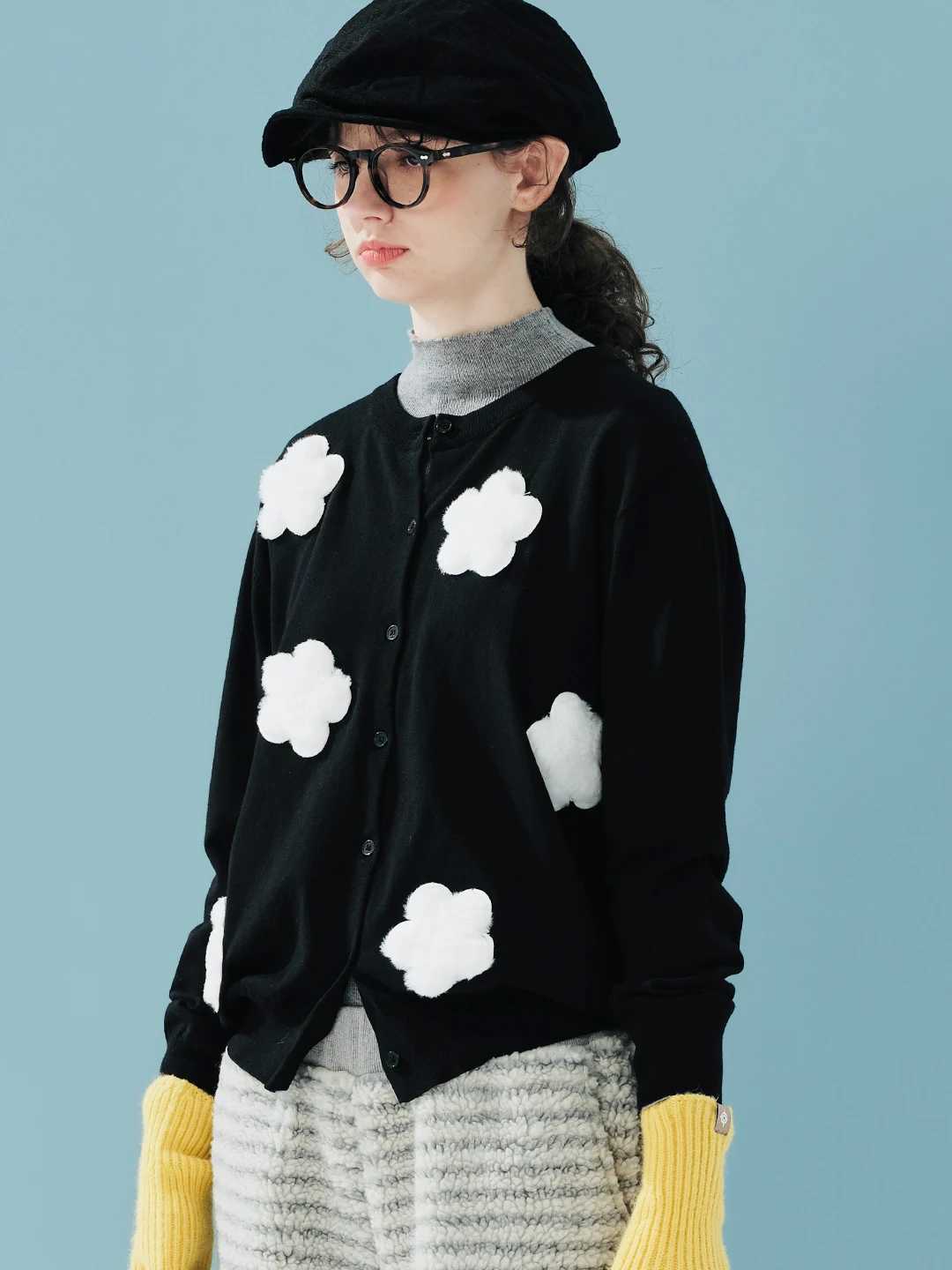 2024 Autumn/Winter Japanese Literary Hairy Flower Sweater Womens Cardigan 2456 XJ250819