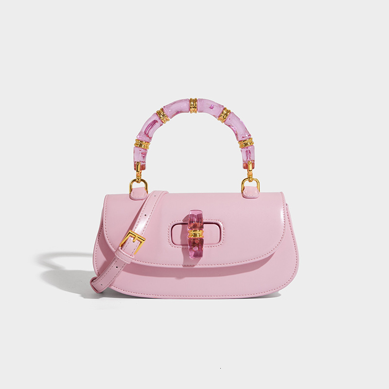 Free shipping designer Crystal Bamboo Knot Bag Versatile Saddle Bag 2025 New Women Bag High-end Simple Trendy Small Bag Shoulder Bag Crossbody Bag