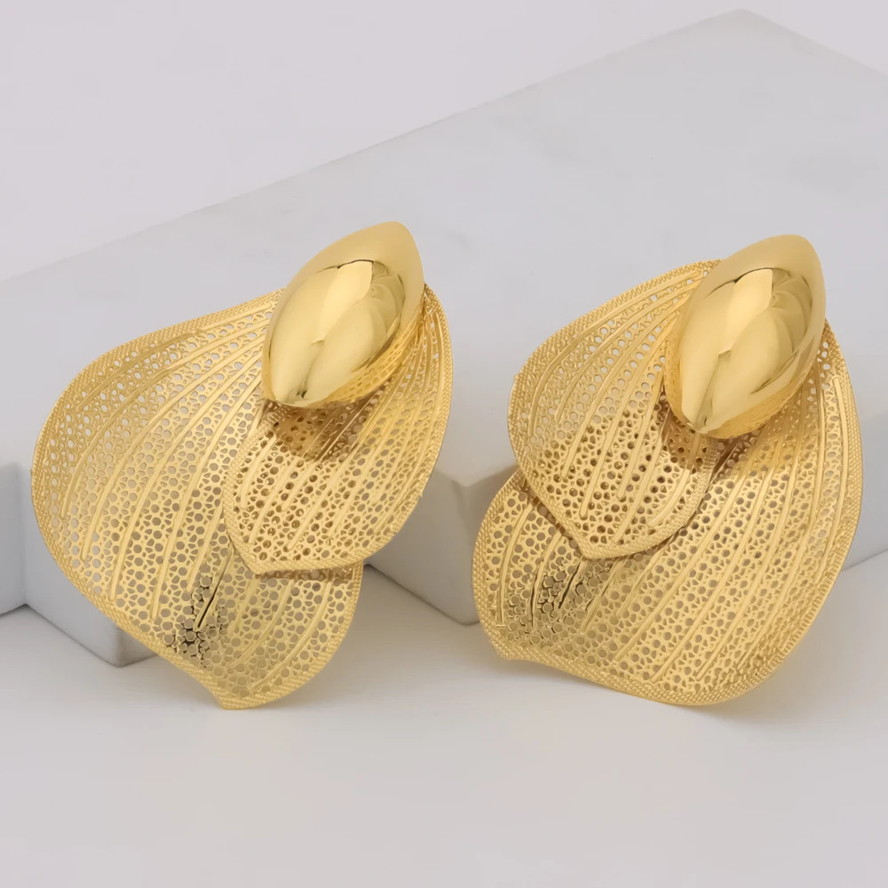 African Necklace Earrings Ring Set Geometric Irregular Women Nightclub Party Jewelry Anniversary Gift For Wedding 250818