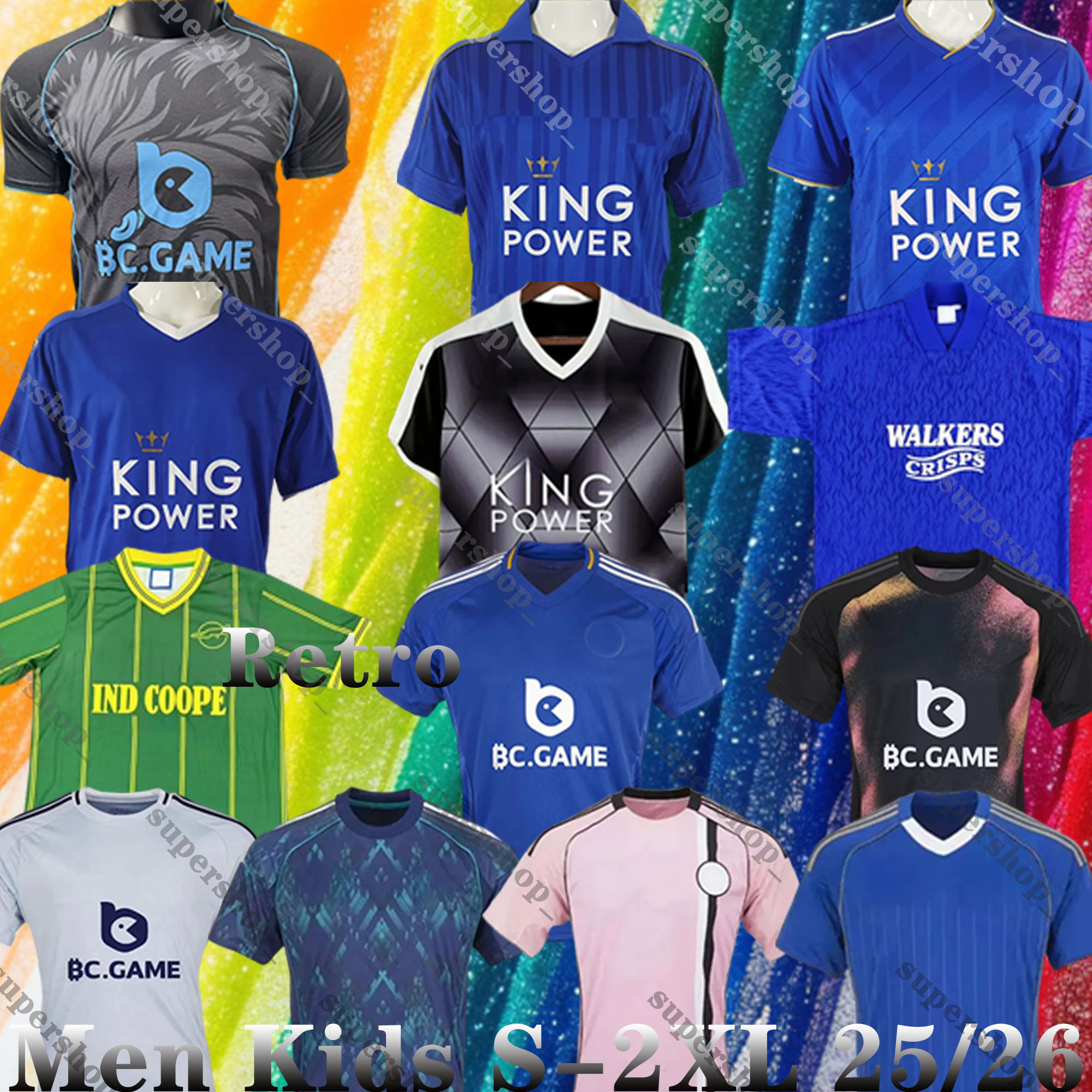 25 26 Leicester Cities Soccer Jerseys Retro 84 92 94 15 16 17 McATEER VARDY MAVIDIDI DAKA HOME away Third KANTE WINKS AYOZE 2025 2026 Football shirt kids Kits men uniform