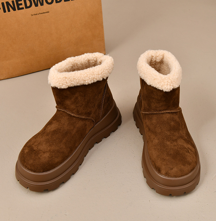 new Free delivery designer woman cotton boots Snow boots women's short tube with fleece anti slip and warm cotton boots