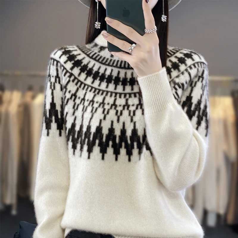 2025 new cashmere sweater Autumn and winter womens knitwear womens thick cashmere sweater warm jumper XJ250819