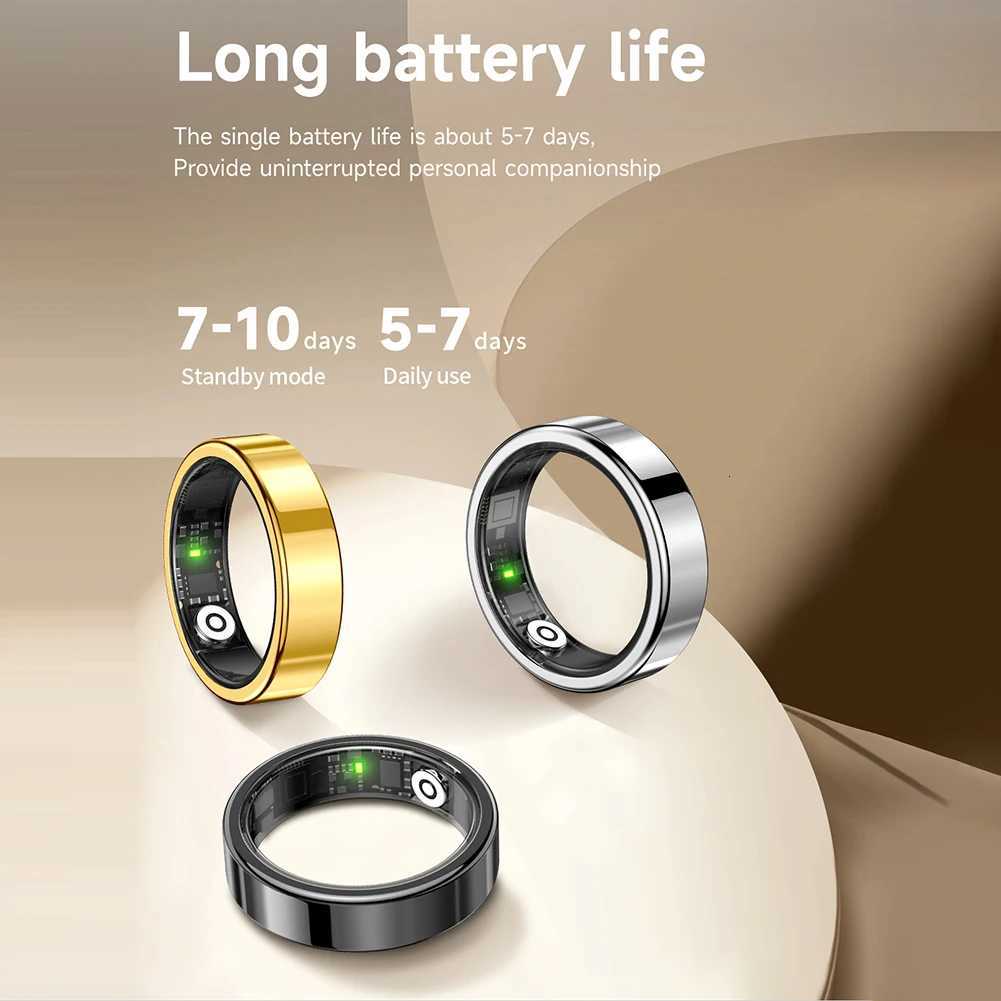 Fashion SR09 Smart Ring Health Tracker Bluetooth-Compatible 5.1 Health Ring Sport Fitness Sleep Monitor for Android IOS W250819