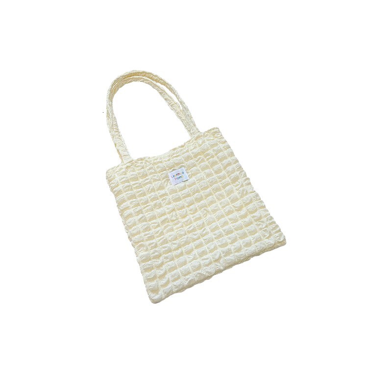 2025 Autumn New Puff Plaid Single Shoulder Underarm Bag Large Capacity Casual Niche Canvas Bag Qingxin Crossbody Bag Women's Crossbody Bag Design