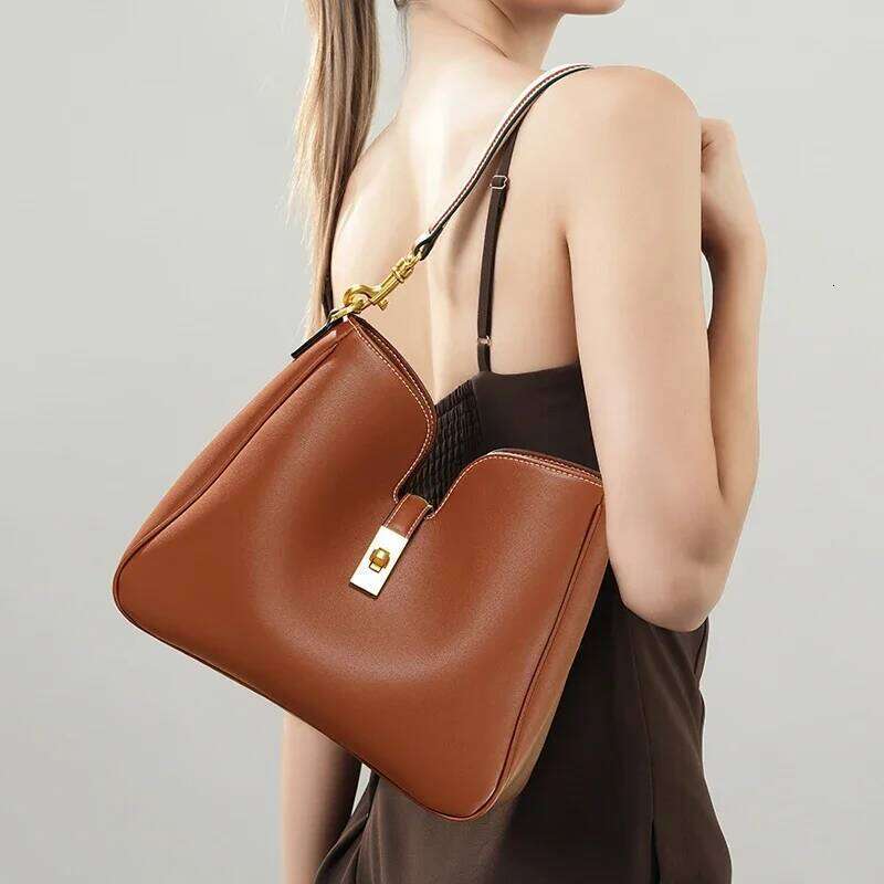 Female Natural Cowhide Handbags Ladies Cow Split Leather Crossbody Women S Tote Commuter Large Capacity Shoulder Bags New