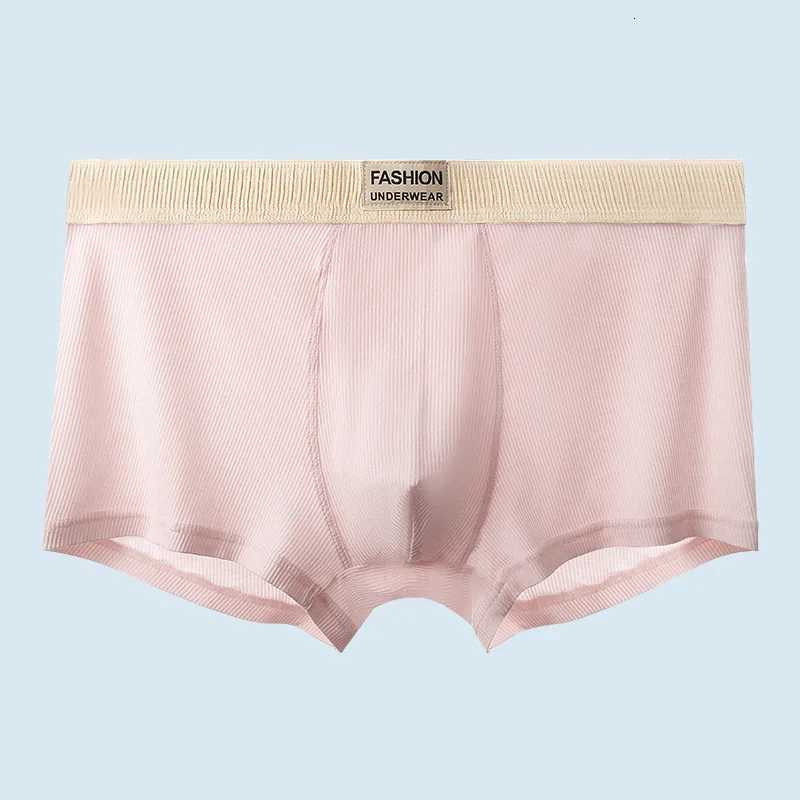 1 Piece Boxer Shorts Mens Breathable Underwear Man Letters Printing Belt Underpants Thin Panties Youth Elastic Boxer Briefs XL-4XL W250819