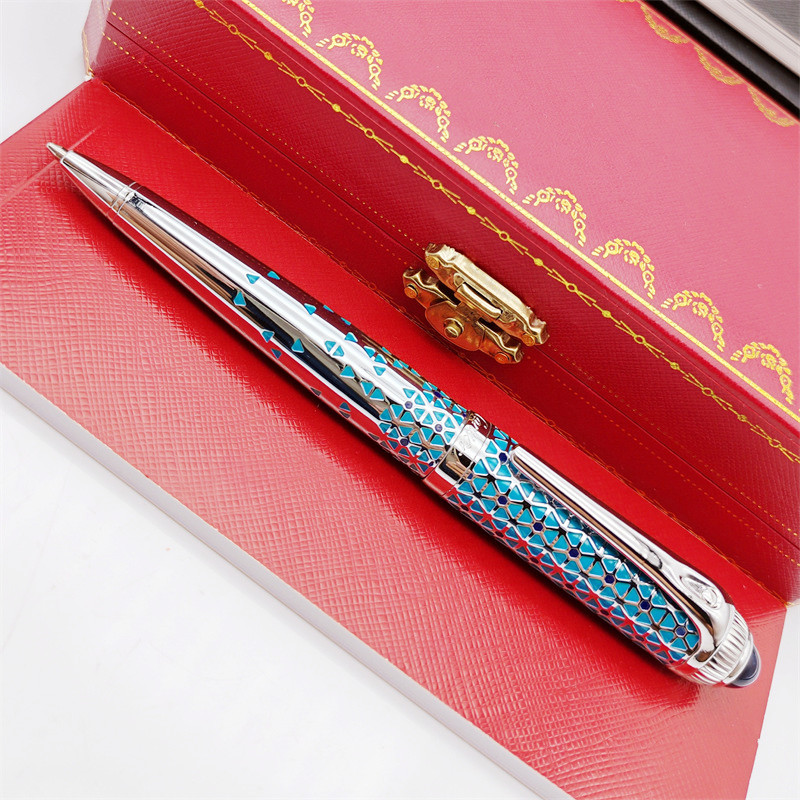 wholesale R Series Limited Edition AAA Quality Ca Luxury Ballpoint Pen Unique Reliefs Design Writing Ball Pens With Gem in Top Office School Gift