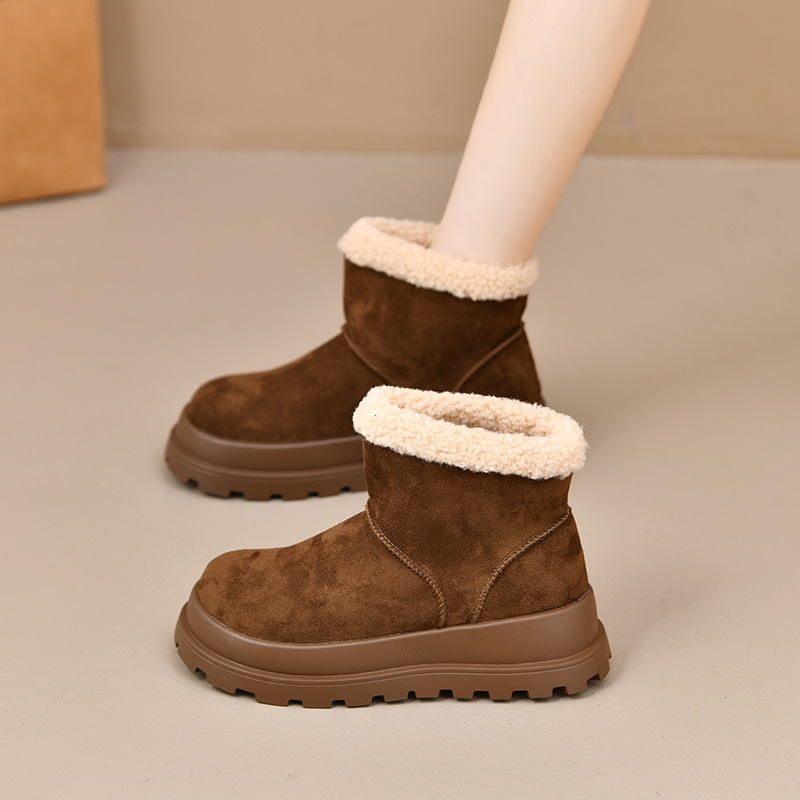 new Free delivery designer woman cotton boots Snow boots women's short tube with fleece anti slip and warm cotton boots