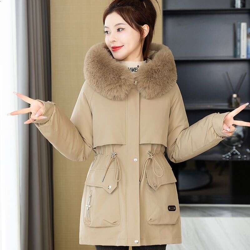 Women's Clothing new off season with detachable liner cotton padded jacket thick winter coat