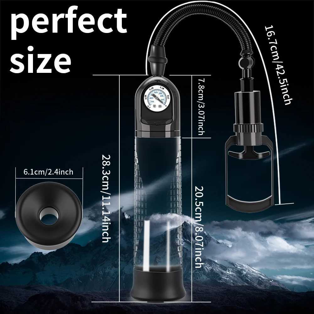 Penis Pump For Male Vacuum Blowjob Sucking Trainer Big Size Erection Enhancement Extender Masturbator Adult For Men Sex Toys XJ250819