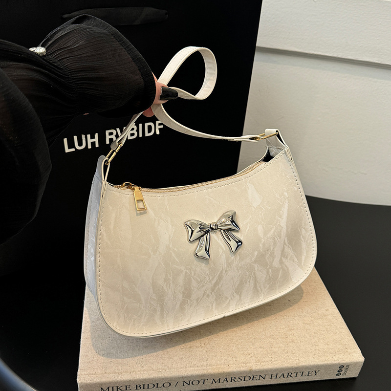 2025 Autumn Bow Women's Handbag Trend Korean style Underarm Cross Shoulder Chain Shoulder Bag Women's Cross Shoulder Bag Designer Bag Women&