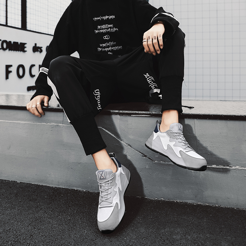 2025 summer luxury high-end sports leisure napa texture breathable shock-absorbing insoles sports shoes waterproof