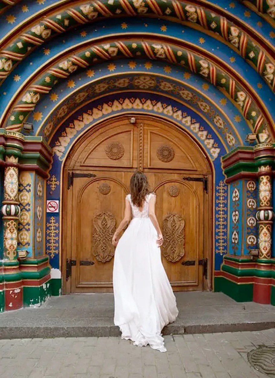 papilio bohemian dresses deep v neck lace appliques chiffon bridal gowns plus size beach wedding gown vestido de novia