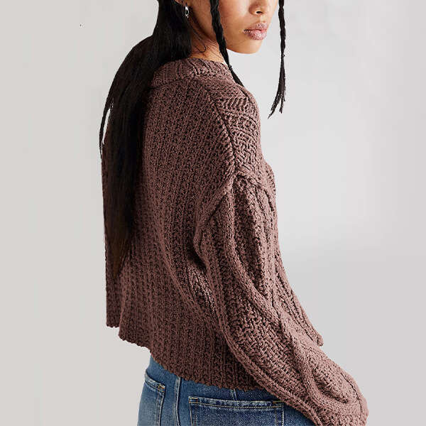 Autumn And Winter New Women's Twist Knot Loose Pullover Sweater B5