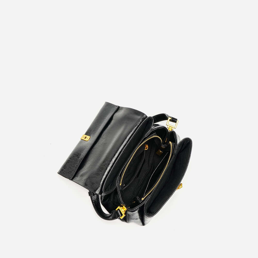 Spring Summer New Oil Wax Cowhide Casual Fashion High end Lazy Style Soft Leather Underarm Single Shoulder Crossbody Bag for Women