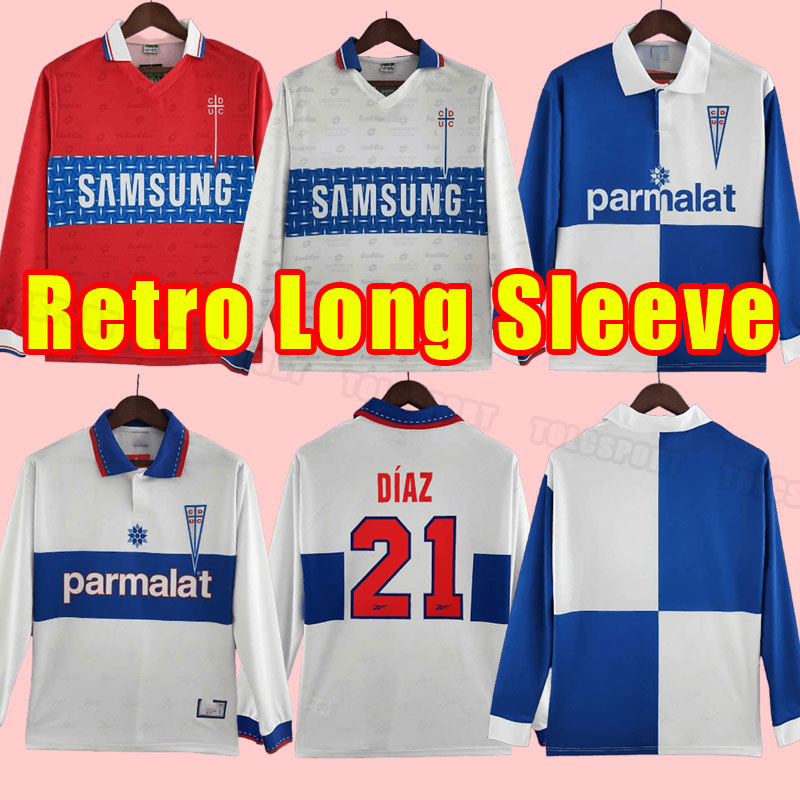 LONG SLEEVE Chile Universidad Catolica Retro Soccer Jerseys F. GUTIERREZ MIER MIROSEVIC MENESES 1996 1998 Home Away third Football Shirt 96 98