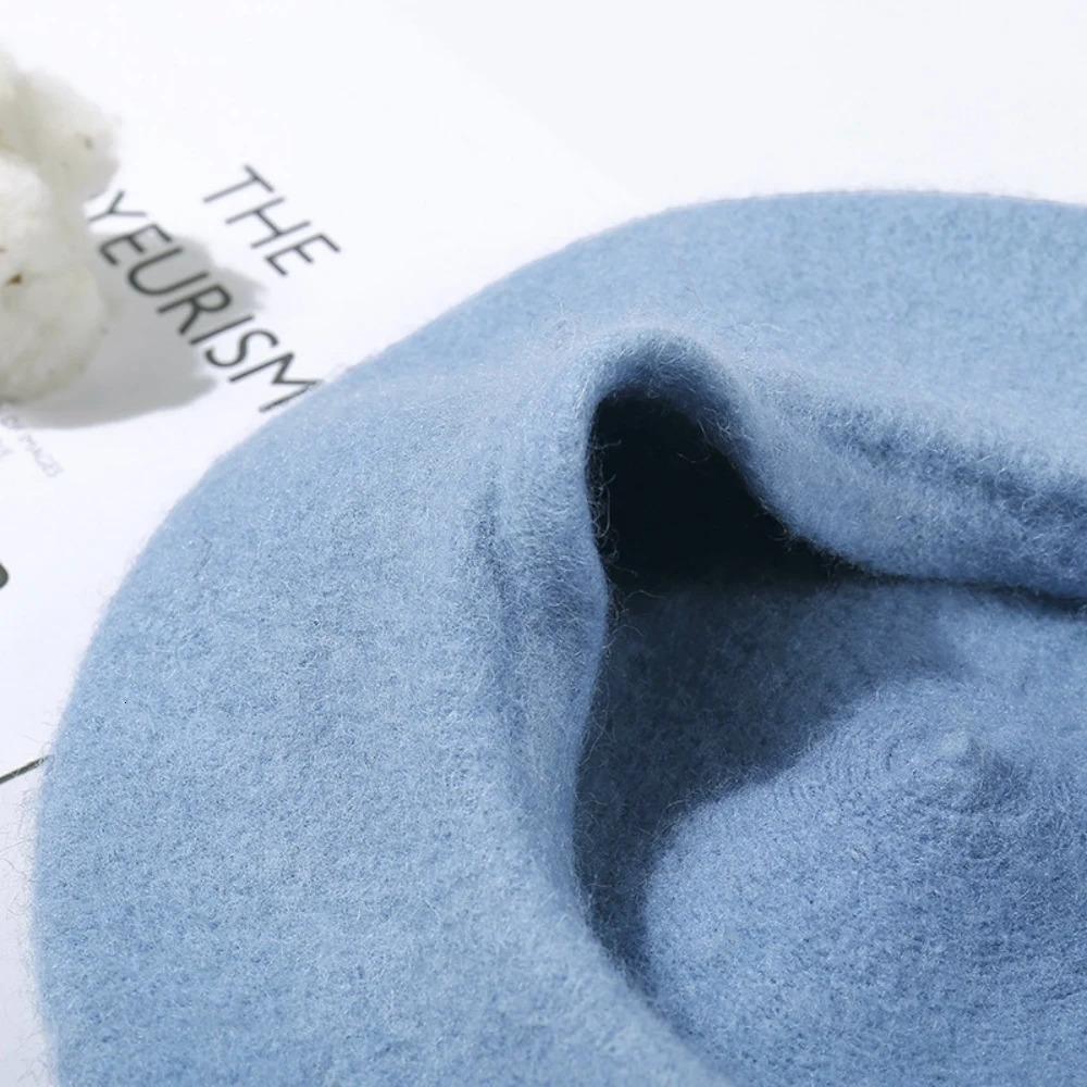 Women Wool Berets Autumn Winter Warm Beanie Hat Retro Artist Style Caps Solid Color Women Elegant Beret Fashion Casual Hat 250819