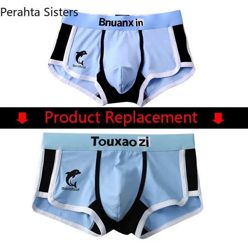 3Pcs/Lot Mens Cotton Underwear Boxers Briefs Mens Fashion Dolphin Boxershorts Trends Youth Personality Underpants Homme W250819