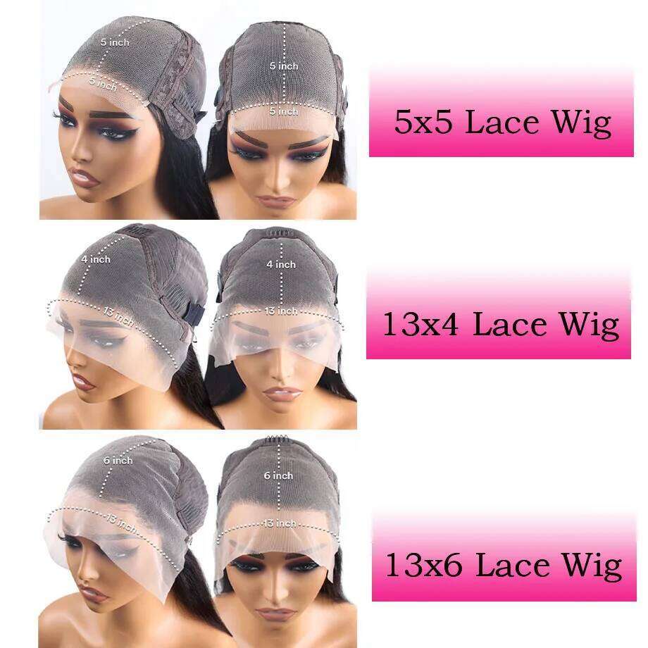 30 Inch Front Human Hair Brazilian Body Wave 13X4 13X6 HD Frontal Wigs For Women 5X5 Lace Closure Wig Pre Plucked