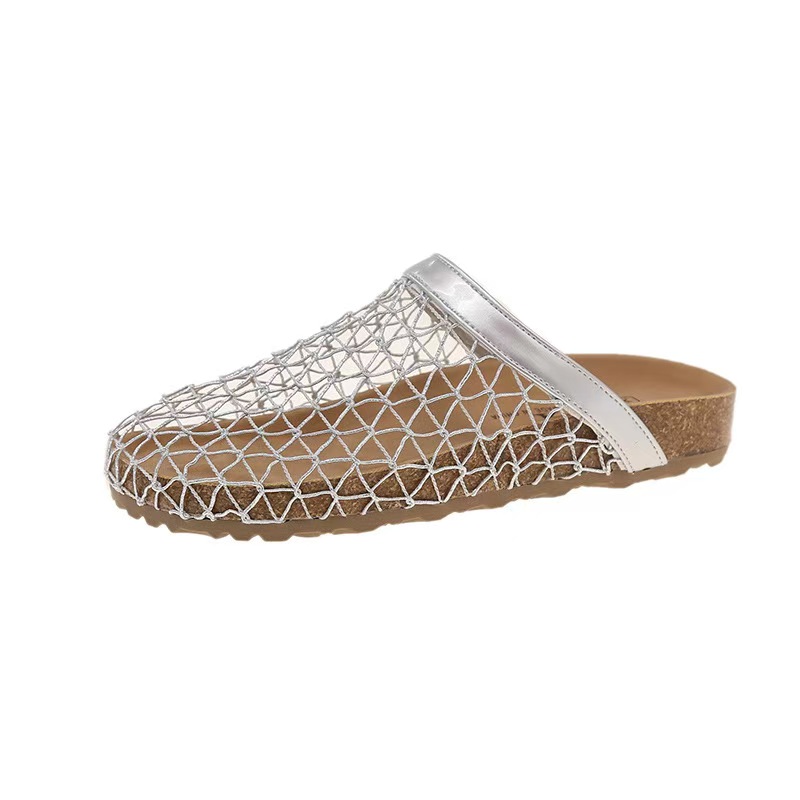 Baotou slippers Hollow sandals Designer Clogs Sandals Clog Slippers Cork Flat High Quality Fashion Summer Genuine Leather Slide Favourite Beach Casual