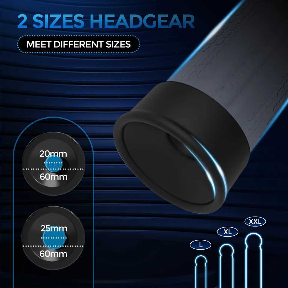 HESKS IPX78 Penis Pump for Enlargement Electric Vacuum Pump with 7 Suction Levels Waterproof Sex Toy Masturbators for Men XJ250819