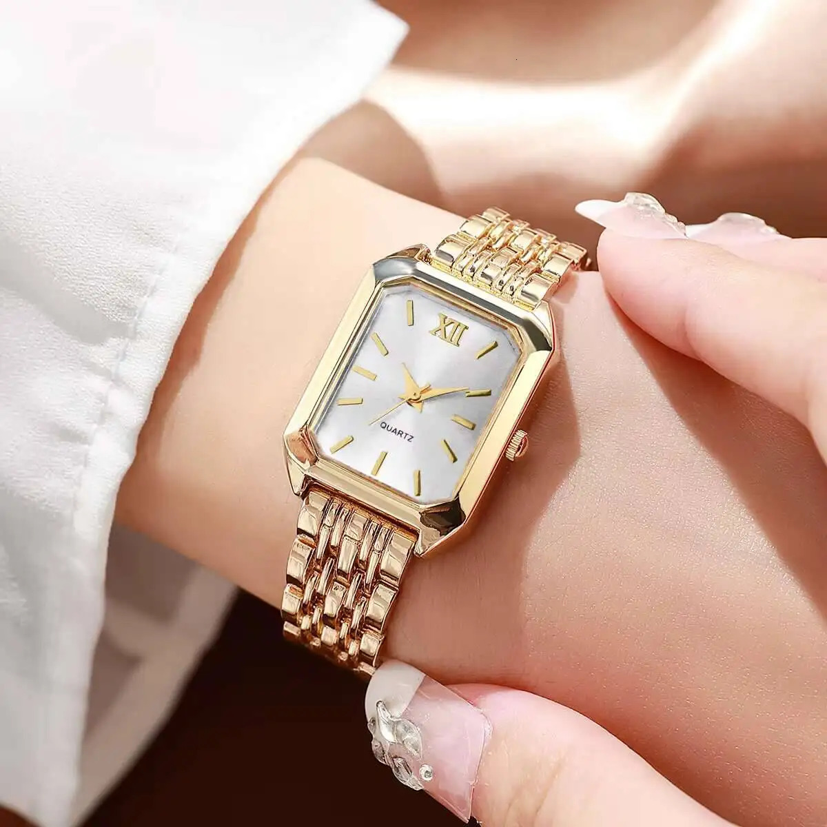 Fashion Rectangle Women Quartz Watch Analog Wristwatches Reloj Mujer Girls Clock GiftWithout Box 250819