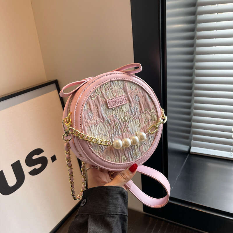 Bags Trendy Women's Bags 2025 Fashion Niche Design Shoulder Summer Versatile Chain Crossbody Small Designer Round Bag