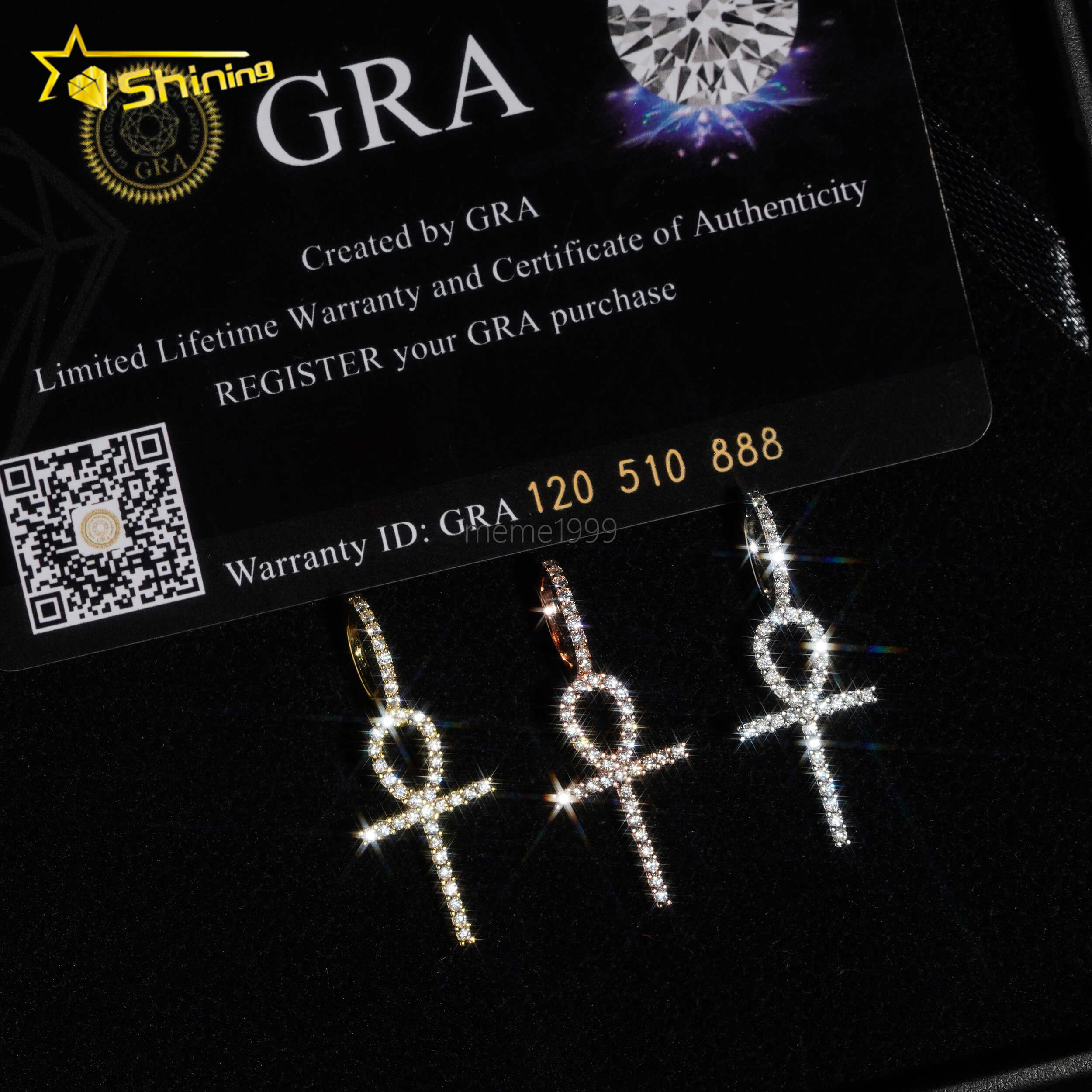 Lab Diamonds Jewelry Cross Charms 10K Solid Gold Fine Jewelry Lab Grown Diamonds Cross Pendant