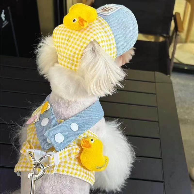 T982 Pet clothes autumn and winter new year Teddy Bichon Maltese Yorkshire terrier cat dog vest plush thick