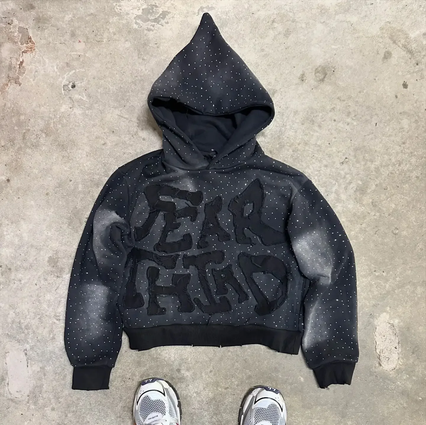 Men's Hoodies Harajuku Gothic Zip Hoodie Y2k Letter Printed Spliced Sweater High Street Punk Clothing Loose Vintage Top Sweatshirt