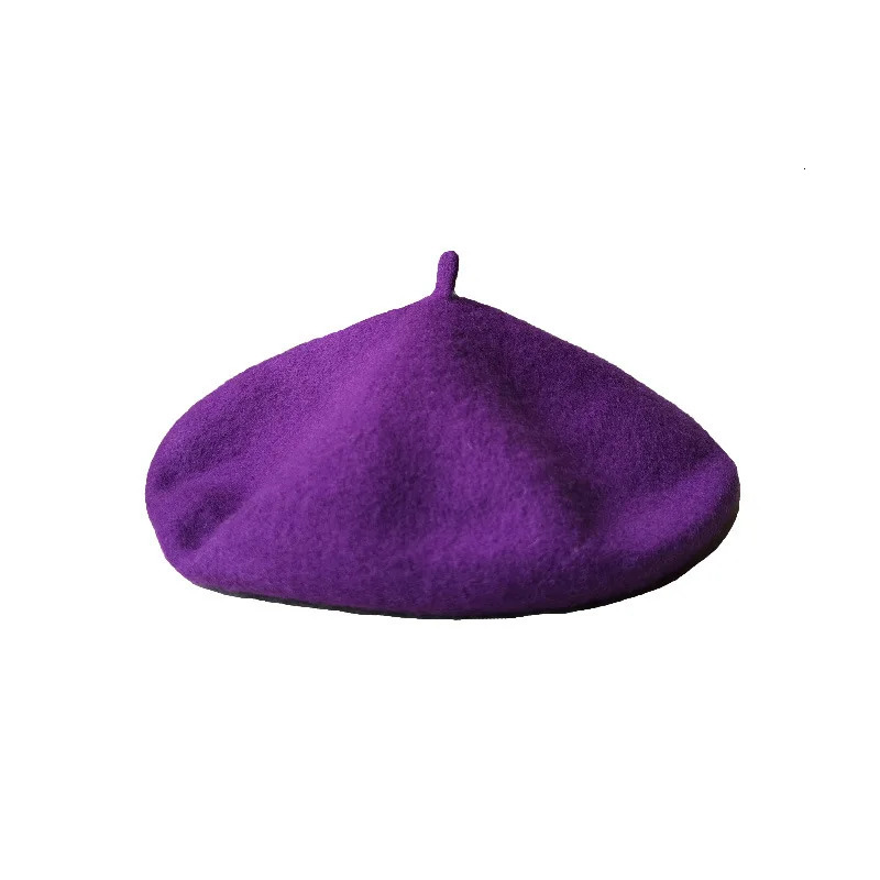 Beret with large head circumference small girl hat female autumn and winter versatile British retro artist hat 250819