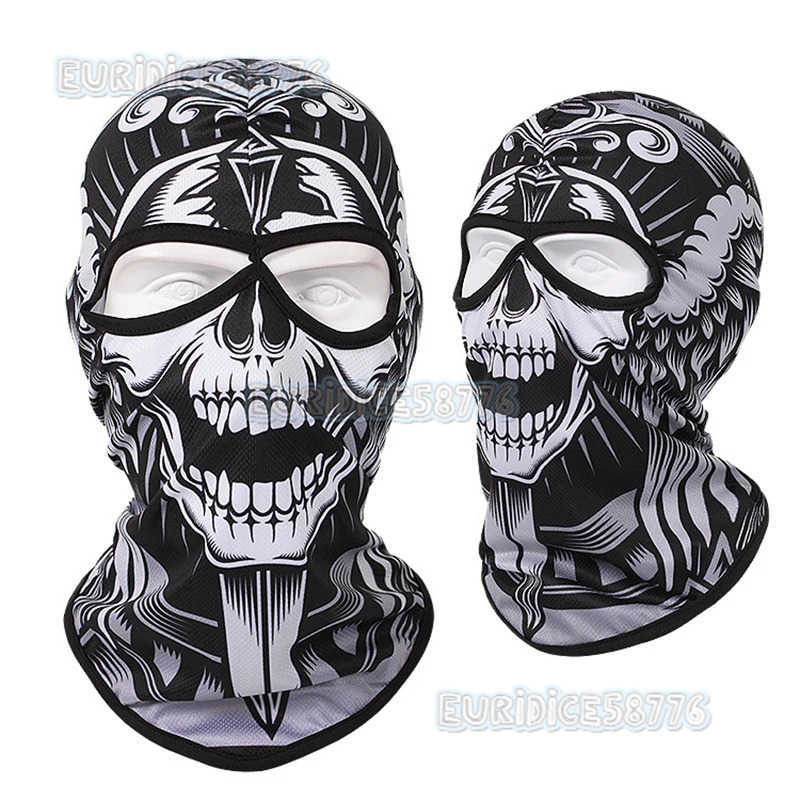 Skull Bandana Balaclava Men Women Ski Mask Windproof Sports Scarf Riding Full Face Cover Fishing Hiking Neck Gaiter Face Shield H250819