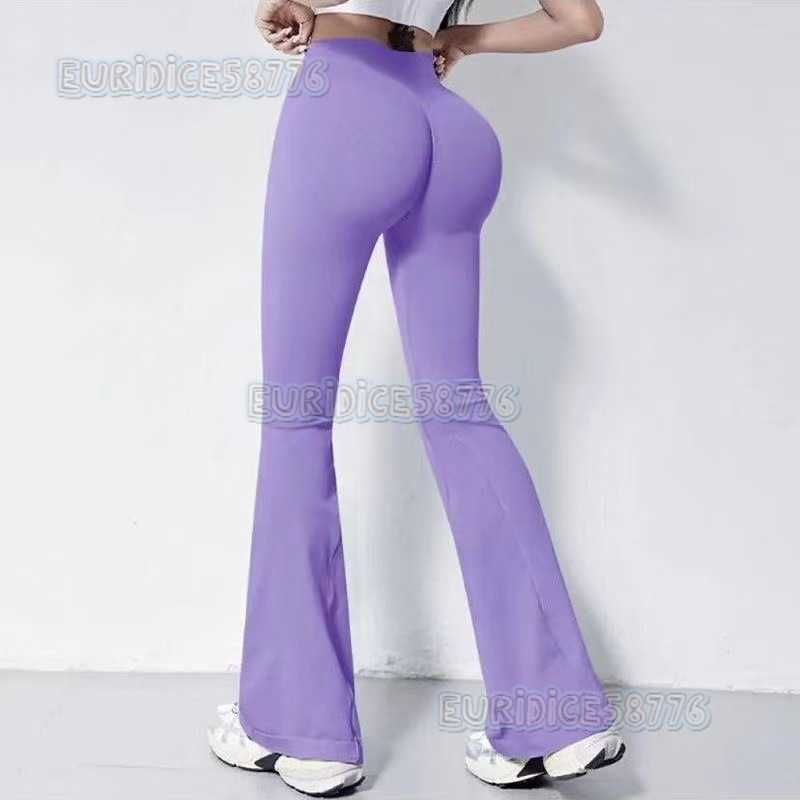 Flared Yoga Pants for Women High Waist Hip Lift Dance Fitness Pants Sports Slightly Flared Yoga Pants Wide Leg Long Pants H250819