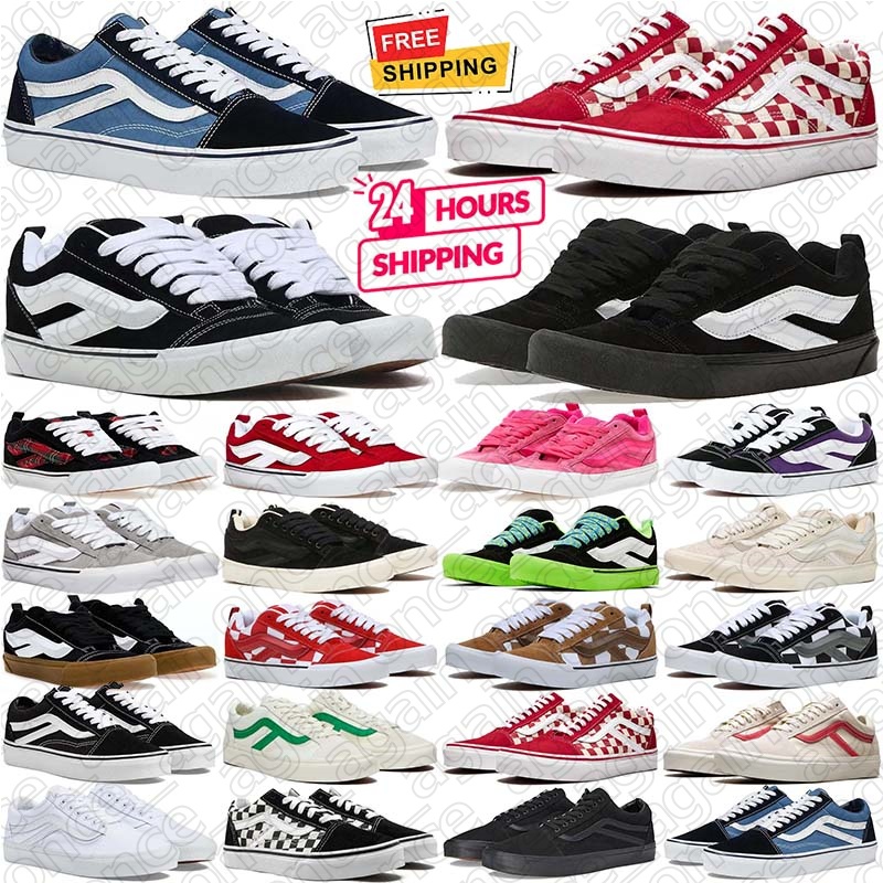 Free Shipping vansknu skool running shoes men women trainers designer sneakers knu skool Shoes chaussure mens scarpe Plate-forme luxury vanssneakers cheaper