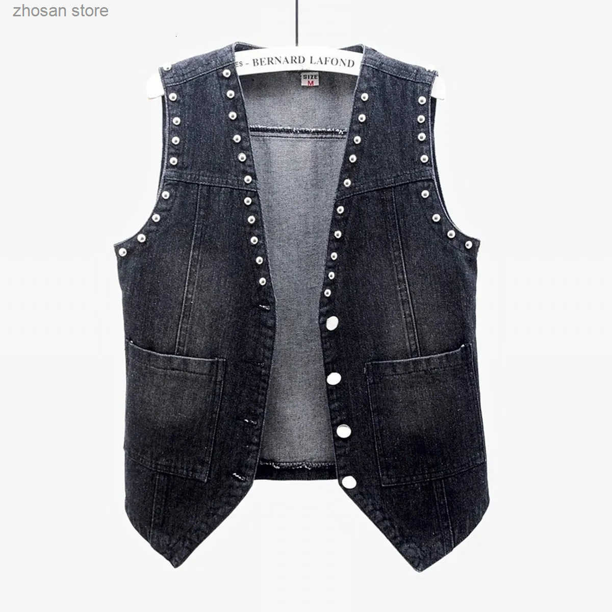 Women Denim Vest Spring Autumn Slveless Jacket Vintage Jeans Vest Short Jackets Female Casual Tops Waistcoats Cowboy Coat 250320 S250819