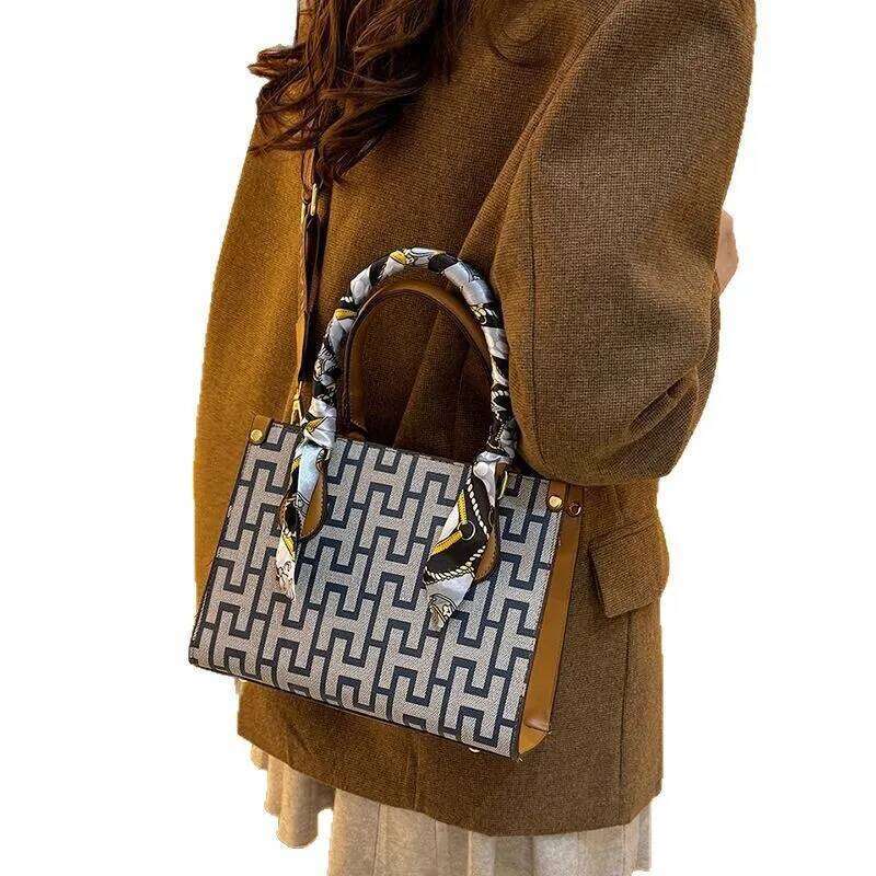 Classic Tote Bag For Women Elegant Monogram Shoulder Purse Spacious Mother S Day Gift Handbag With Wide Straps