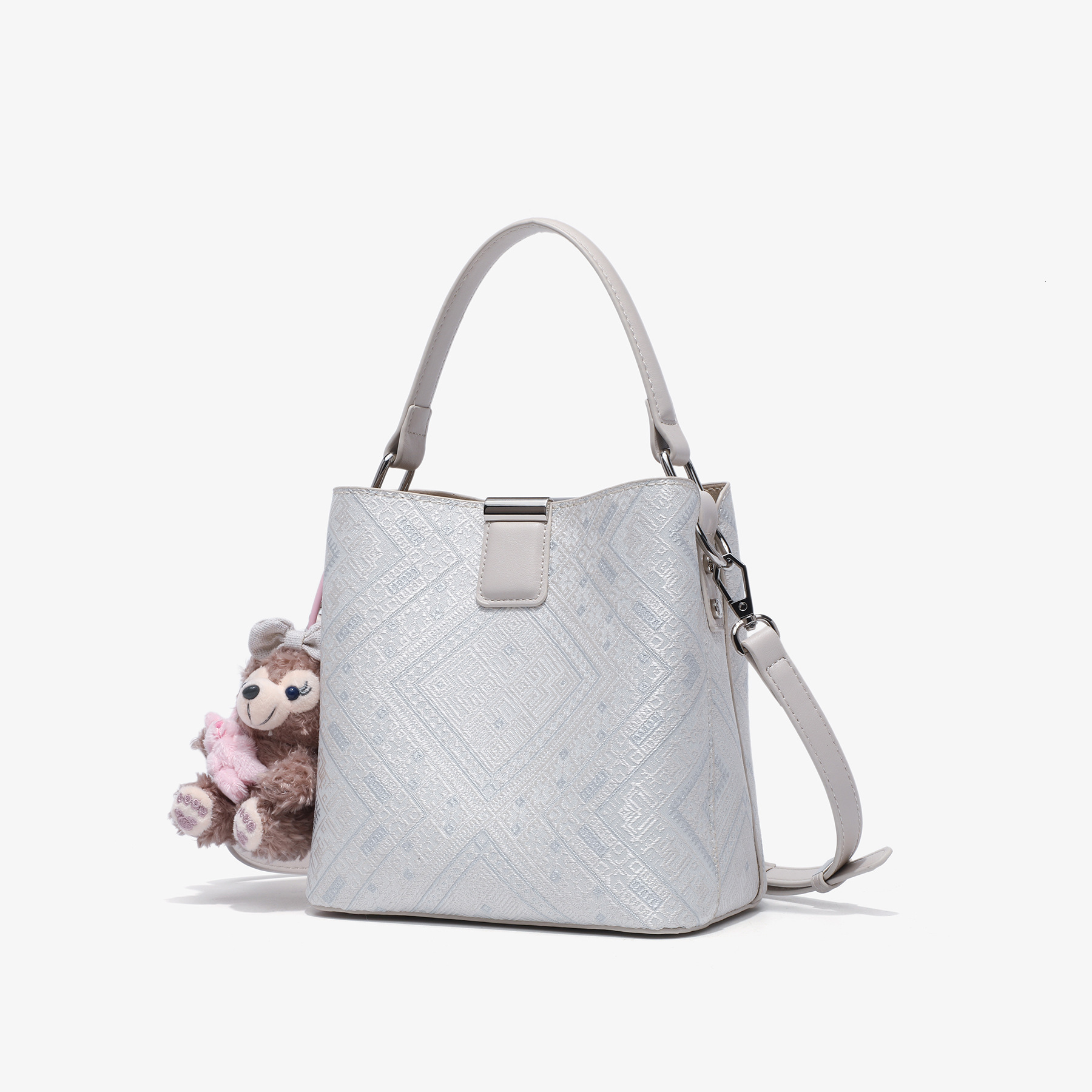 Free Shipping Designer Luxury Shoulder Crossbody Bag Bucket Bag New Atmospheric Handbag Brocade Commuting Bag Casual Fashion Shopping Bag