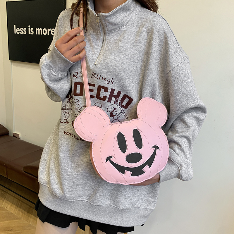 Free shipping designer Bag Single Shoulder Bag Personality Niche Halloween Quirky Women Bag PU Crossbody Bag Creative Patchwork Cartoon Bag